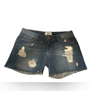 Paige Jimmy Jimmy Distressed Denim Shorts Womens Size 27 Made In Usa